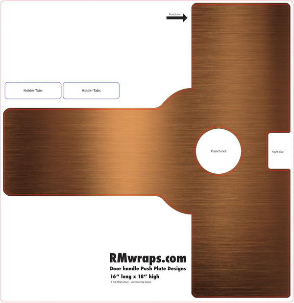 Bronze Push Plate Sticker