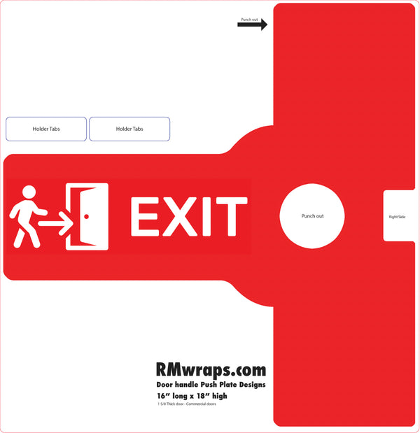 Exit Guy Push Plate Sticker