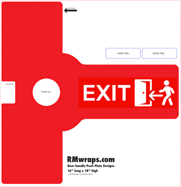 Exit Guy Push Plate Sticker