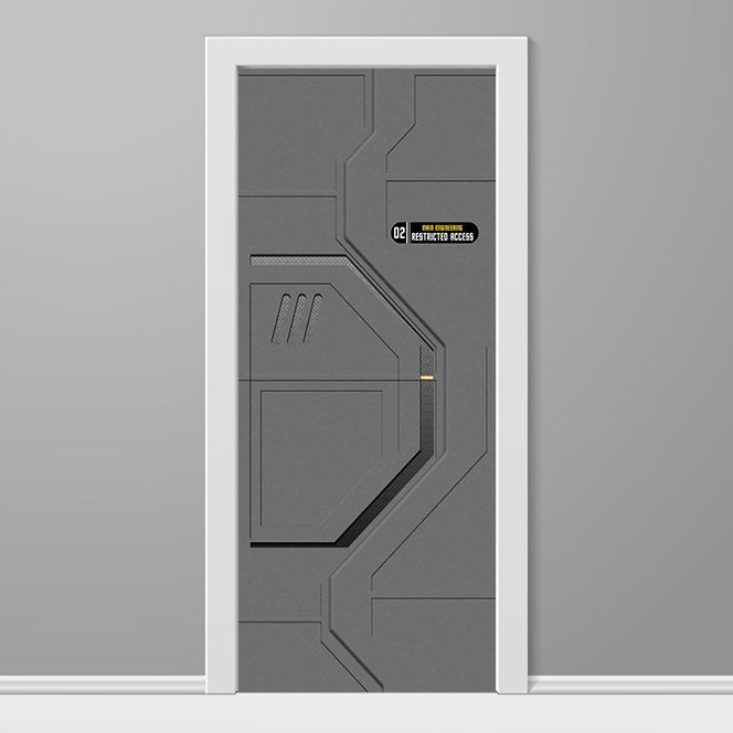 Star Trek Custom Printed Door Wrap Grey Right