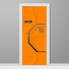 Star Trek Custom Printed Door Wrap Orange left