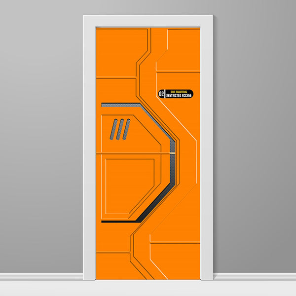 Star Trek Custom Printed Door Wrap Orange right