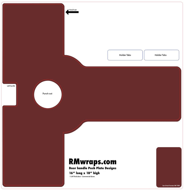 Sun Dried Tomato SW 7585 Push Plate Sticker