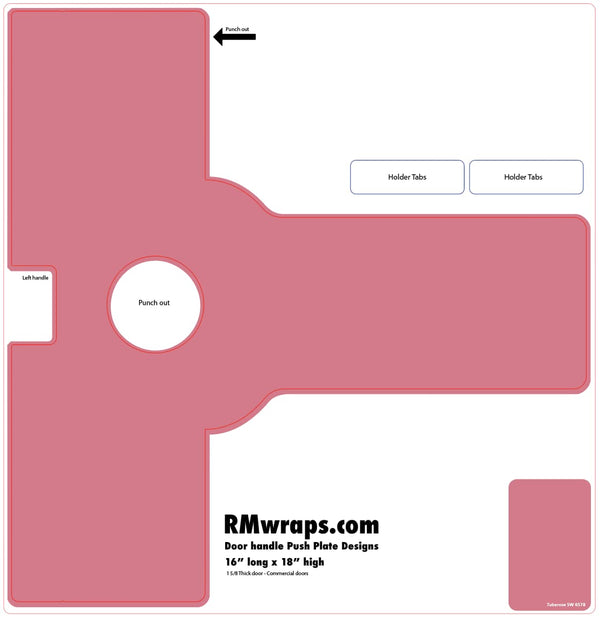 Tuberose SW 6578 Push Plate Sticker
