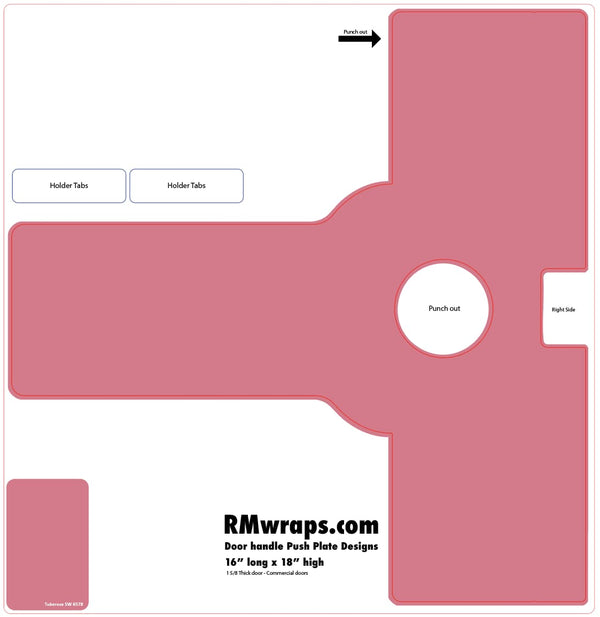 Tuberose SW 6578 Push Plate Sticker