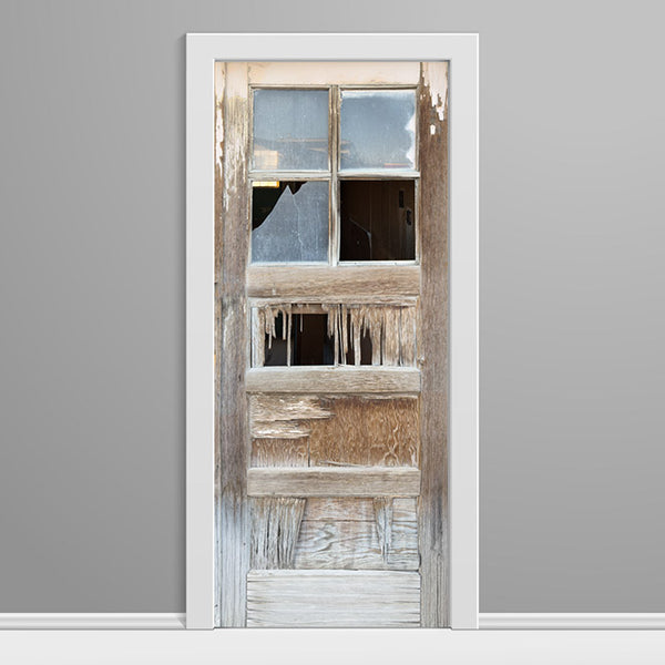 Wendover Abandoned Barrack Wooden Right Door Wrap
