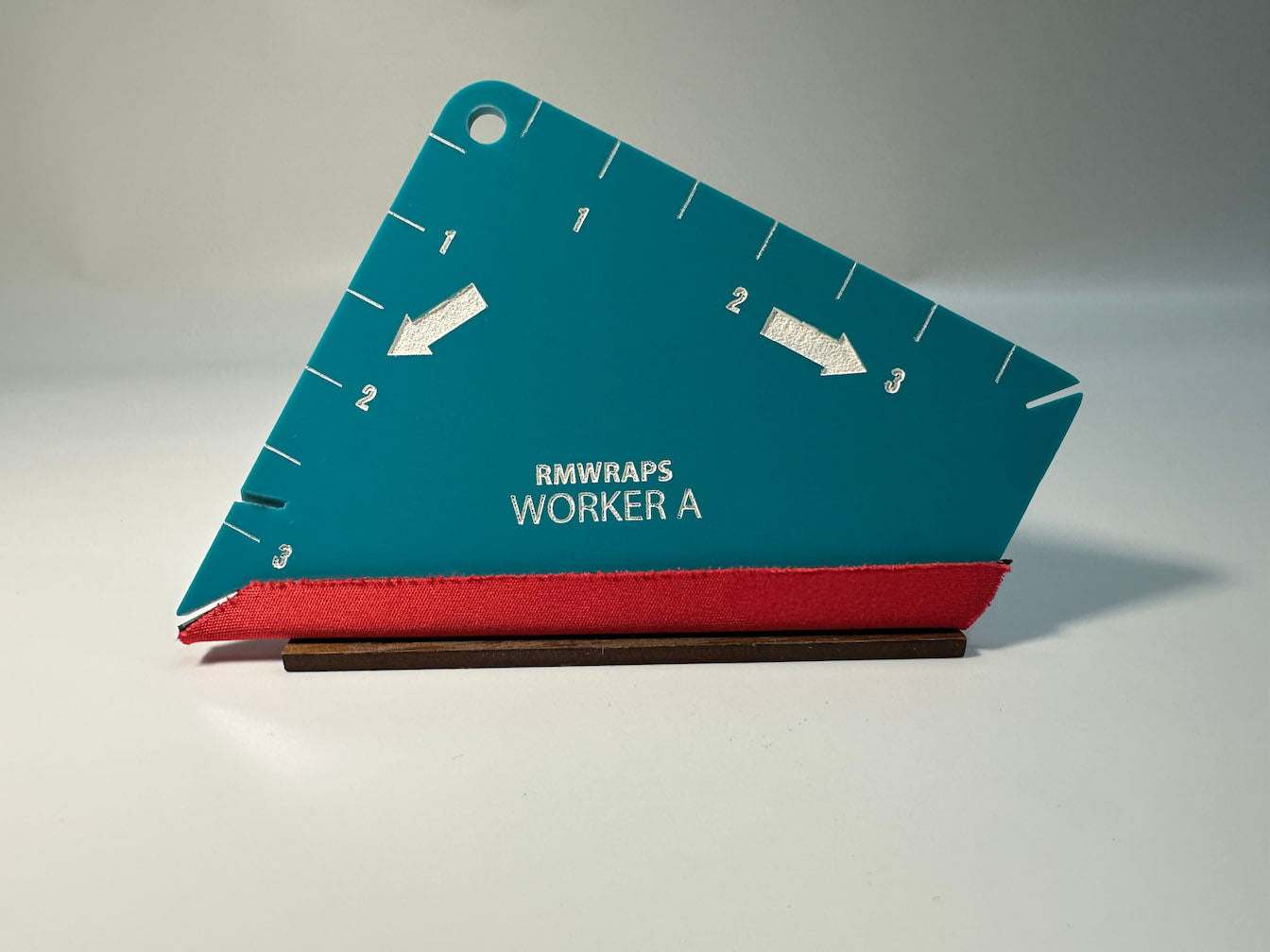 Worker A Turquoise Squeegee made for Architectural Film