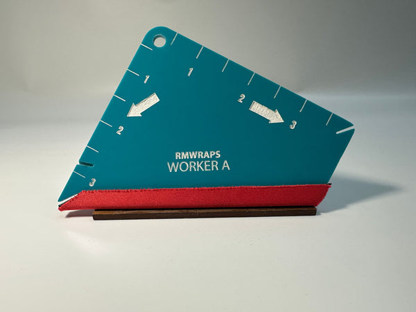 Worker A Turquoise Squeegee made for Architectural Film