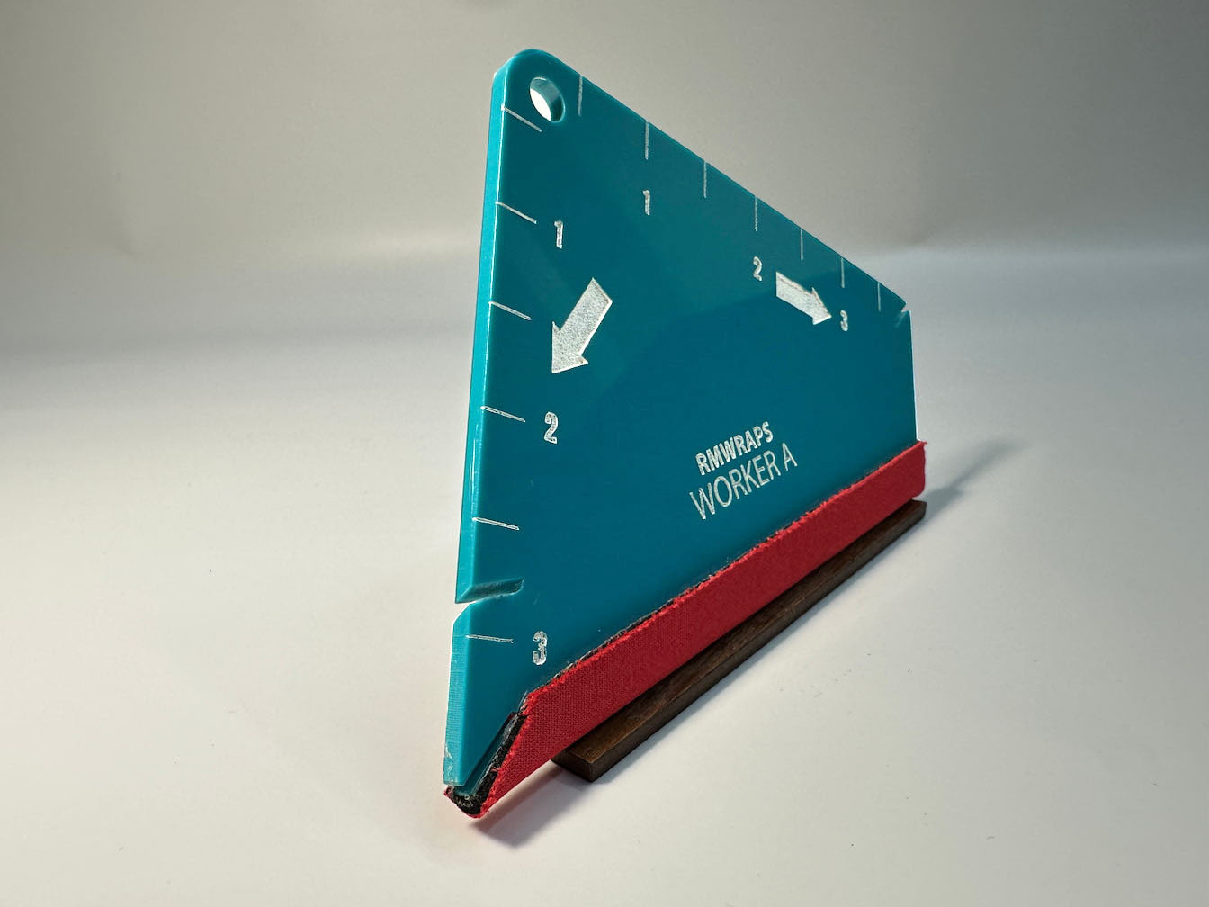 Worker A Turquoise side Squeegee made for Architectural Film