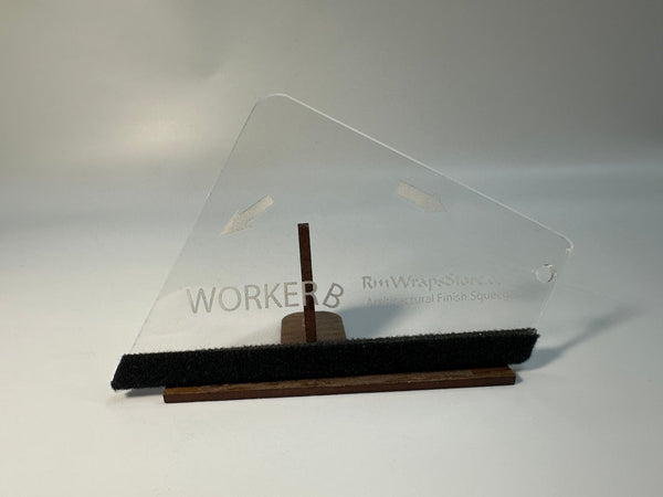 Worker B Crystal Black Felt Squeegee made for Architectural Film