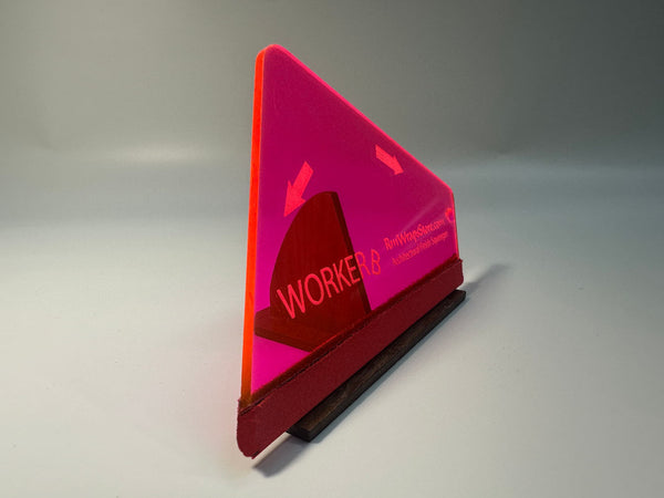 Worker B Neon Pink Side Squeegee made for Architectural Film