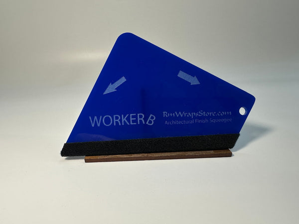 Worker B Royal Blue black felt Squeegee made for Architectural Film