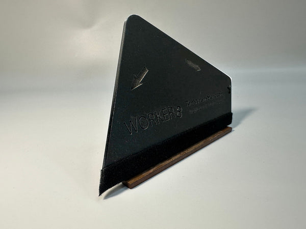 Worker B Shadow Side Black Felt Squeegee made for Architectural Film