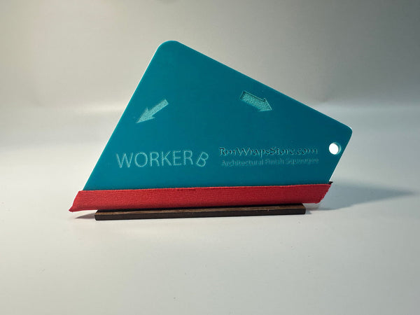 Worker B Turquoise Squeegee made for Architectural Film