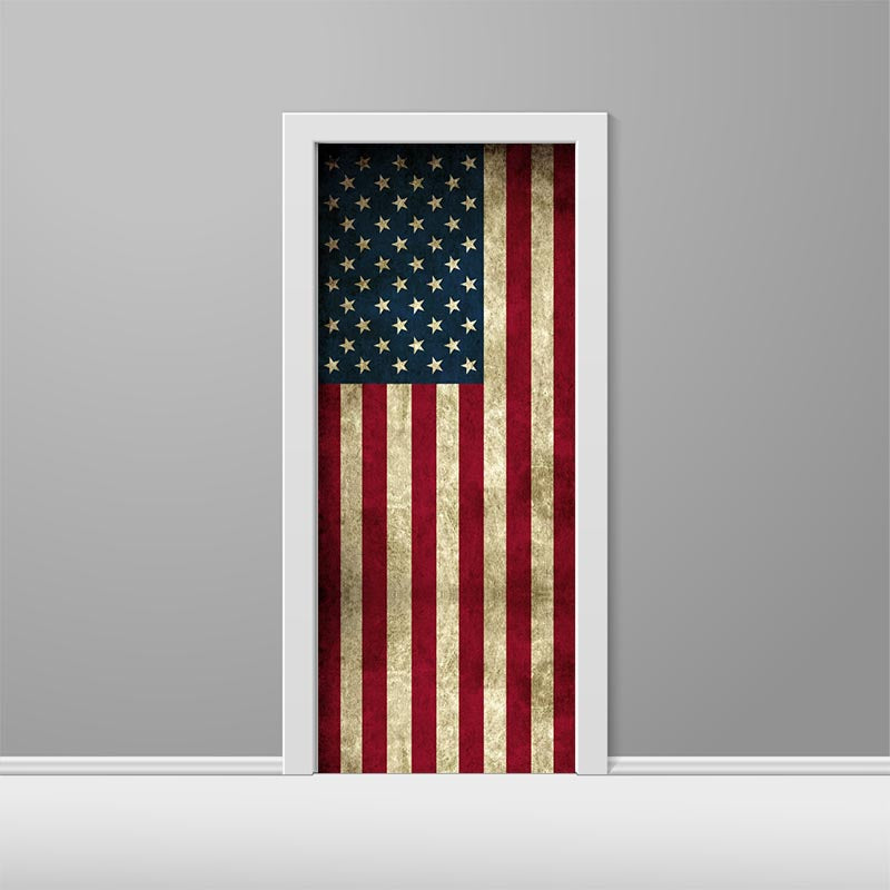 Worn USA Flag Door Wraps