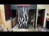 Black & White U.S.A. Flag Custom Printed Door Wrap